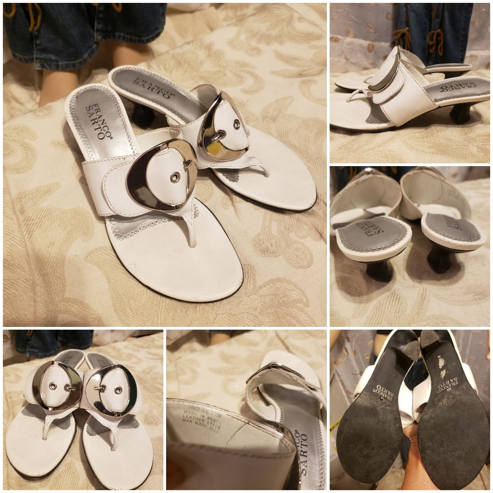 Franco Sarto kitten heel sandals Sz 7.5